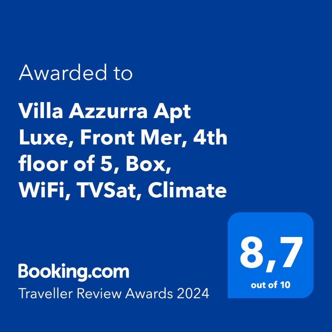 Villa Azzurra Menton Apt Luxe, Front Mer, 4Th Floor Of 5, Wifi, Tvsat, Climate エクステリア 写真